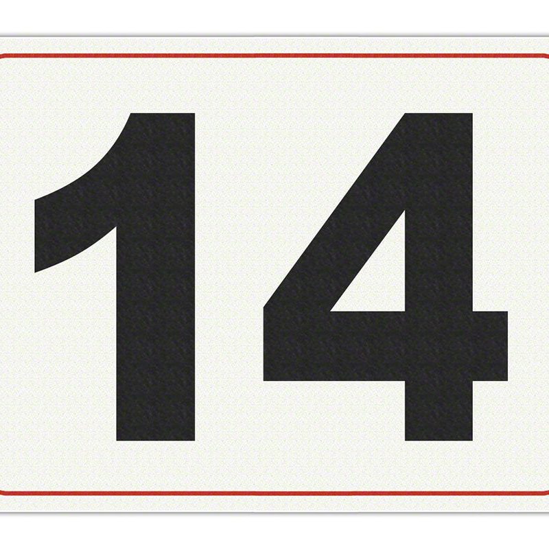 #14 - Adhesive Depth Marker - 8 Inch x 6 Inch with 4 Inch Lettering