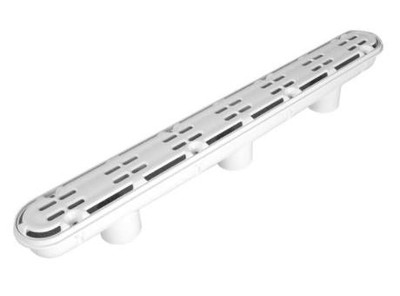 AquaStar Light Gray 32" Channel Drain with 3 Port PVC Sump, AV Anti-entrapment Suction Outlet Cover, VGB Series, 32CDAV103