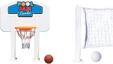Pool Jam™ 2 in 1 Basketball / Volleyball Game for Above Ground Pools