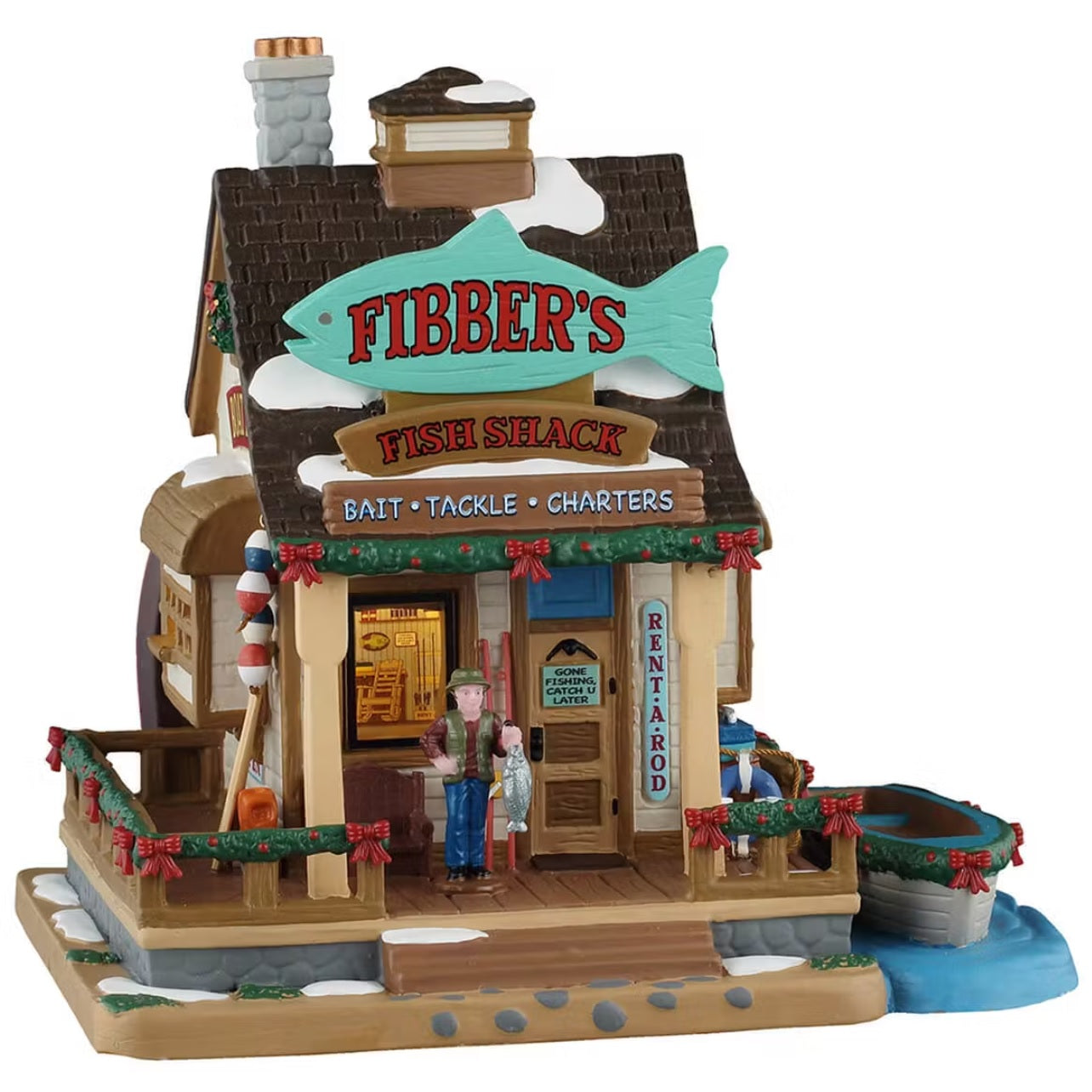 Lemax Vail Village Lighted Building: Fibber's Fish Shack #55329