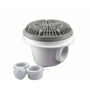 CMP 8" Gray Galaxy Main Drain with Anti-Vortex Lid, 25515-001-000