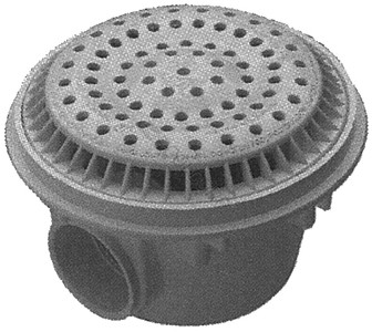 Waterway White,8" Anti-Vortex Main Drain For Concrete Pools, 2" Socket, 640-2520 V